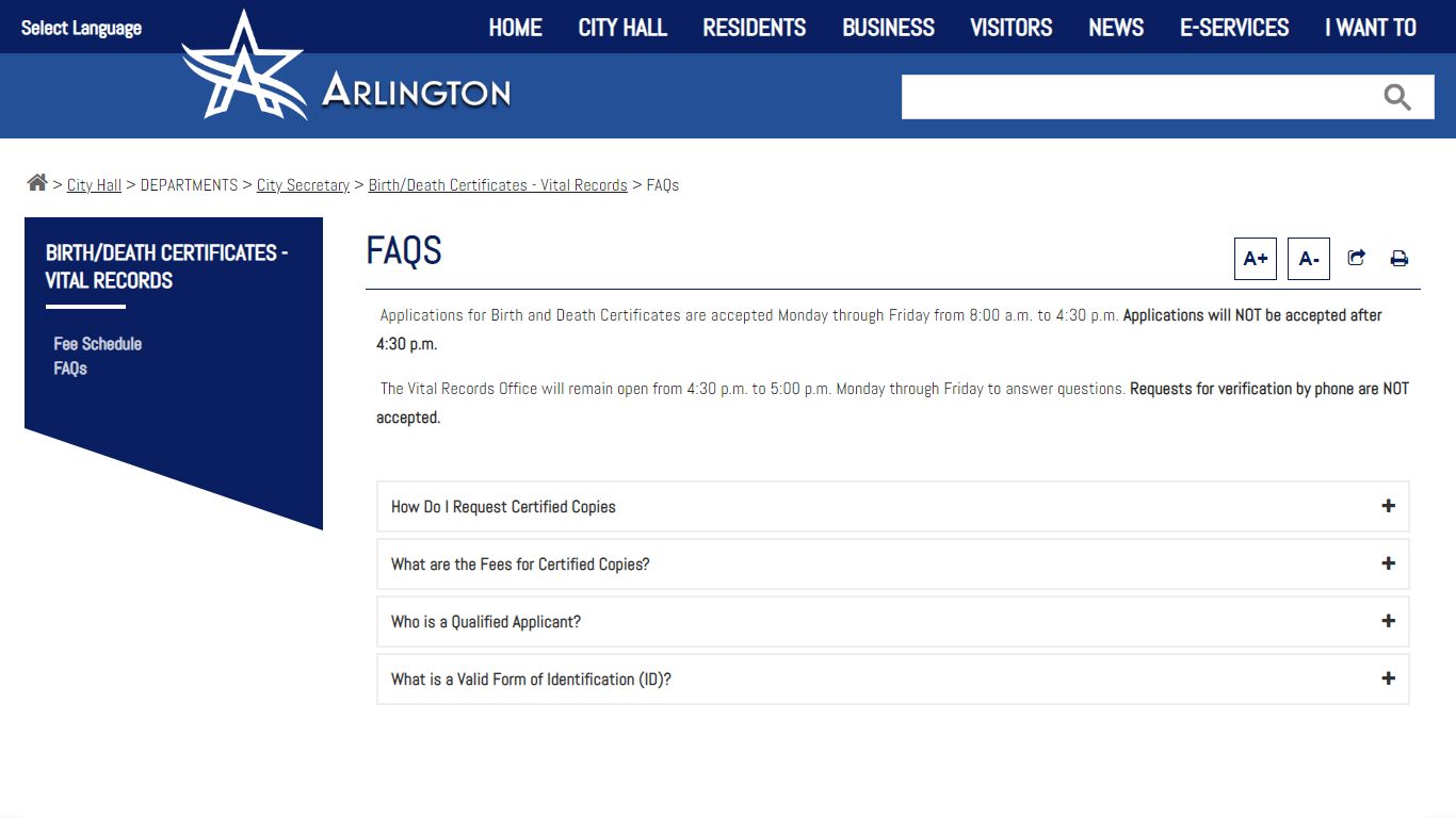 FAQs - City of Arlington
